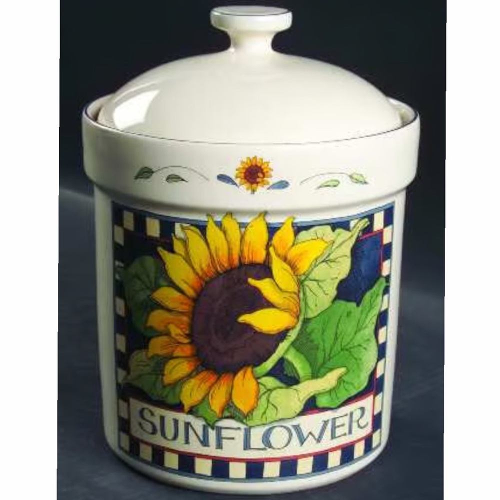 Susan Winget Sunflower Ceramic Canister